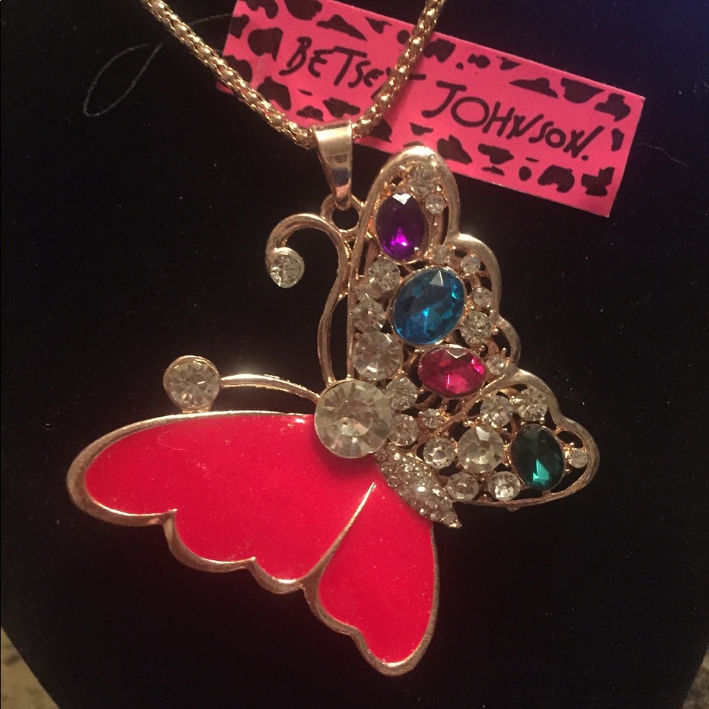 Betsey Johnson butterfly necklace